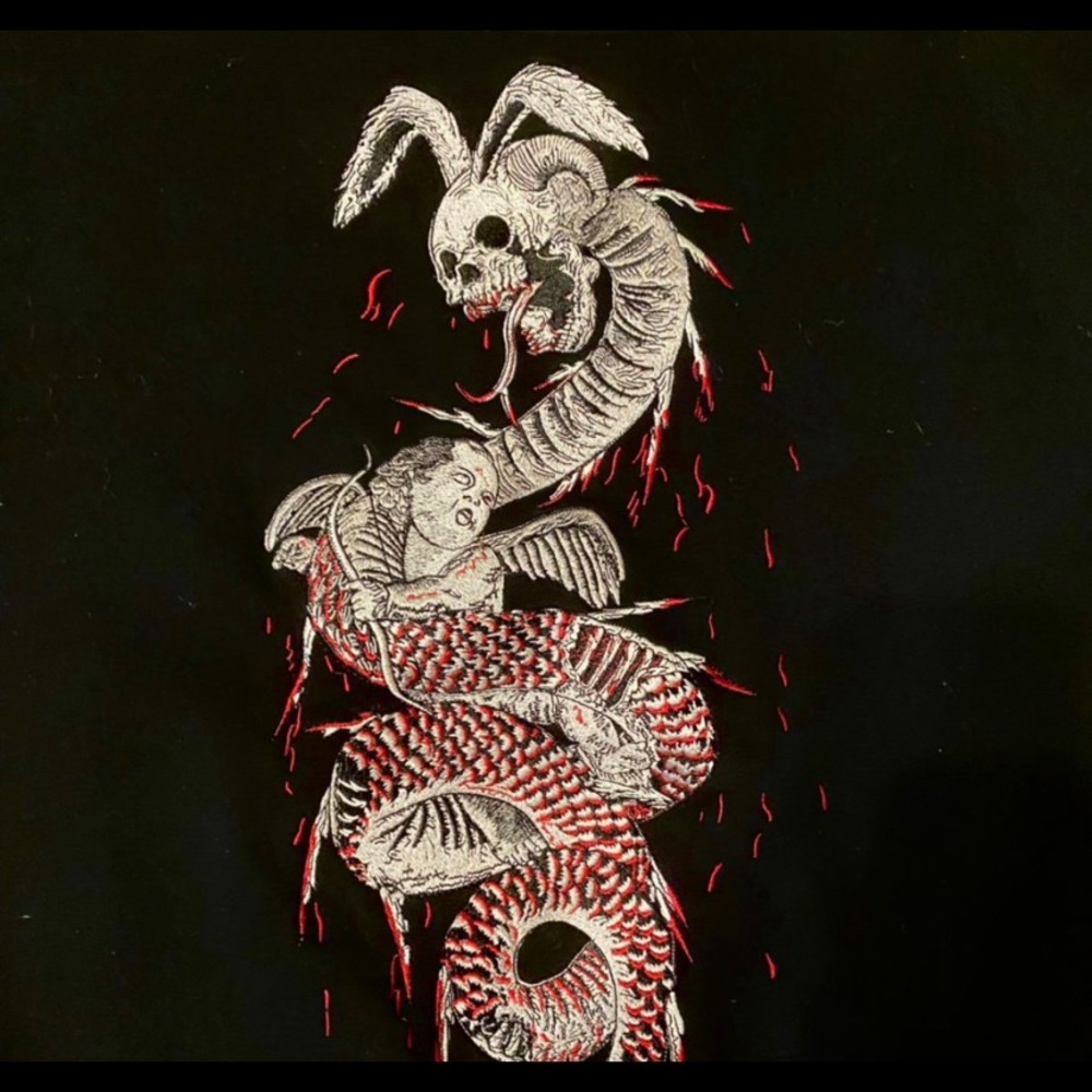 Praying Rabbit Death of Cupid Sweatshirt